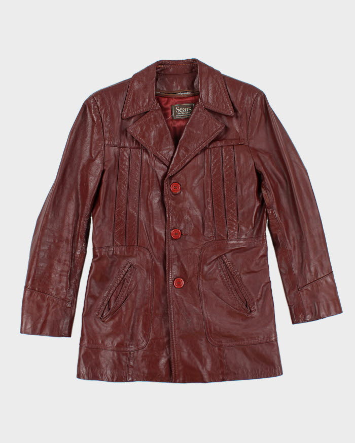 Vintage Sears Lined Leather Jacket - M