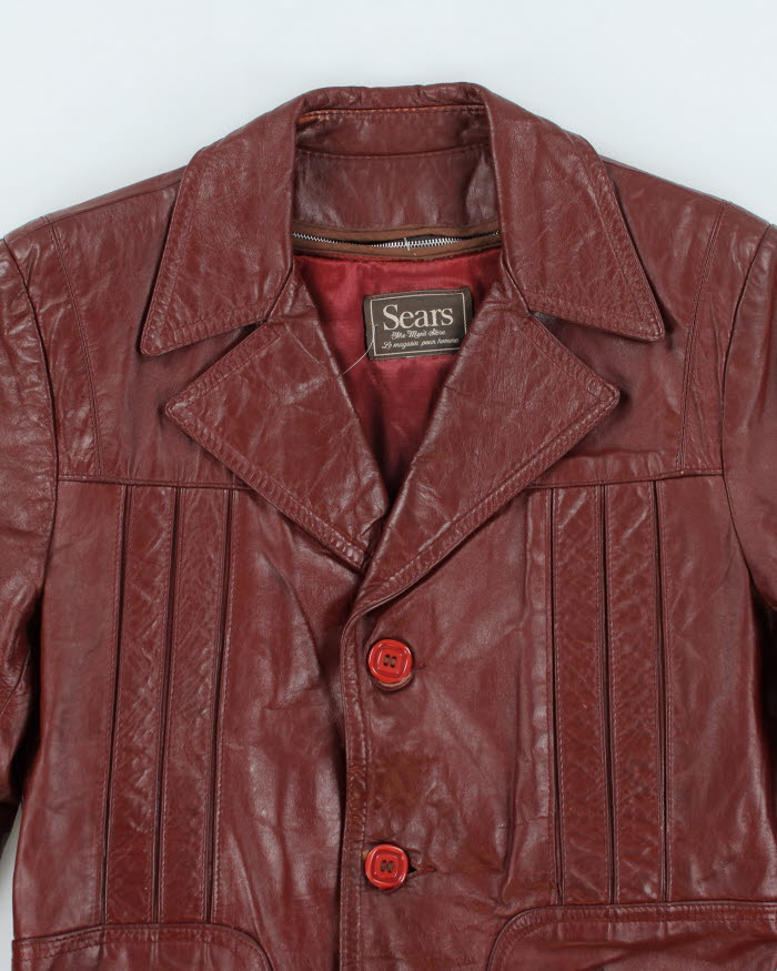 Vintage Sears Lined Leather Jacket - M