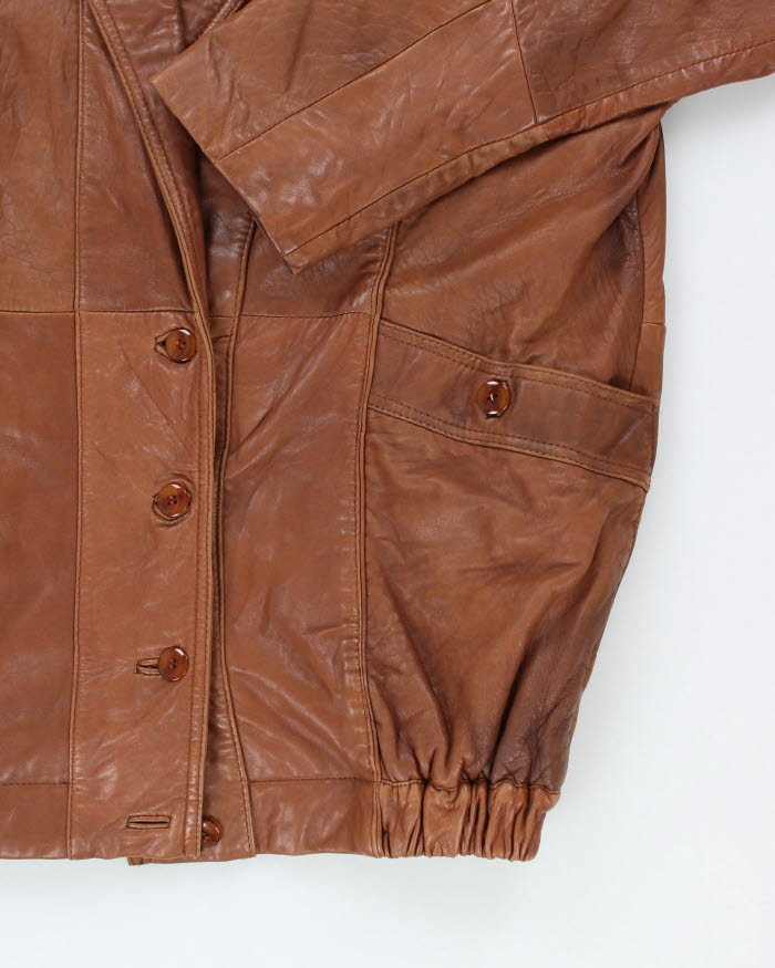 Vintage 80s Pelle Nova Brown Leather Jacket - M