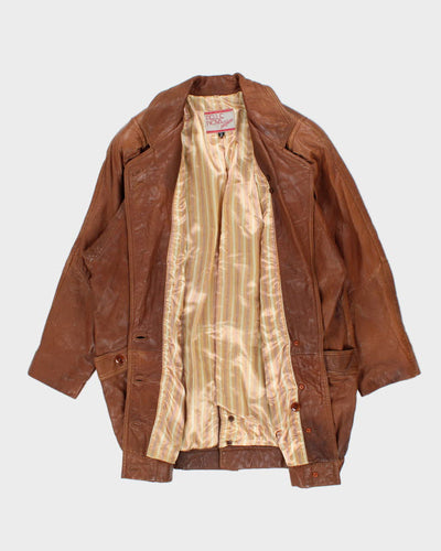 Vintage 80s Pelle Nova Brown Leather Jacket - M