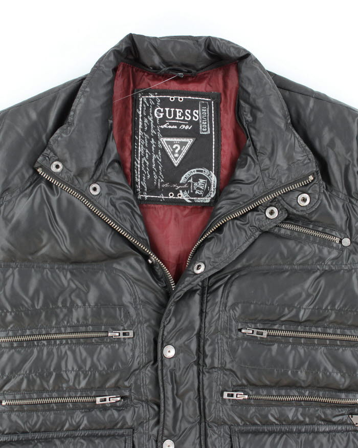 Vintage Y2K Guess Multi Pocket Puffer Jacket - M
