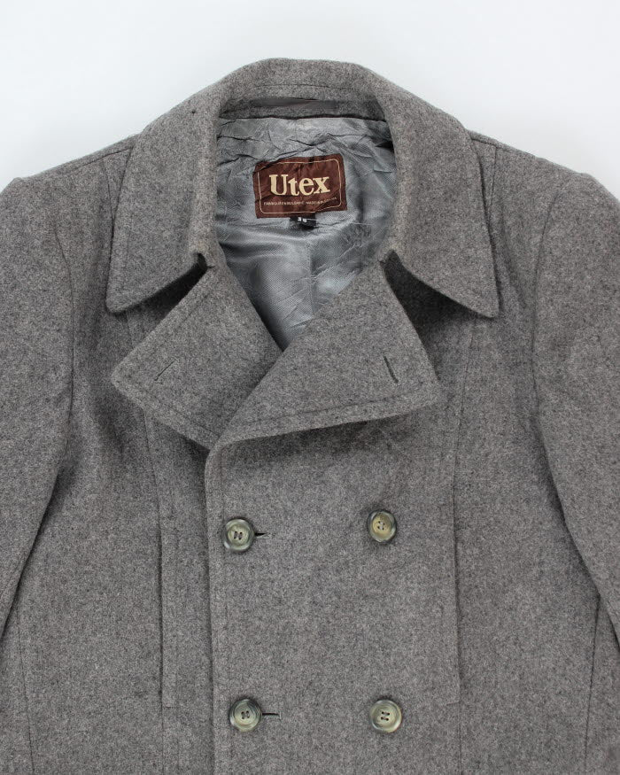 Vintage Utex Wool Blend Grey Coat - M