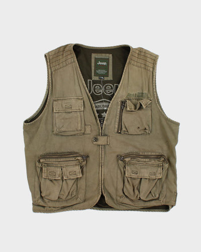 Vintage 90's Jeep Multi Pocket Fishing Gilet - XXL