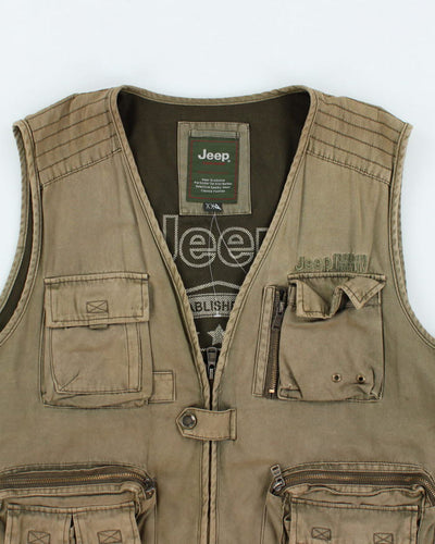 Vintage 90's Jeep Multi Pocket Fishing Gilet - XXL