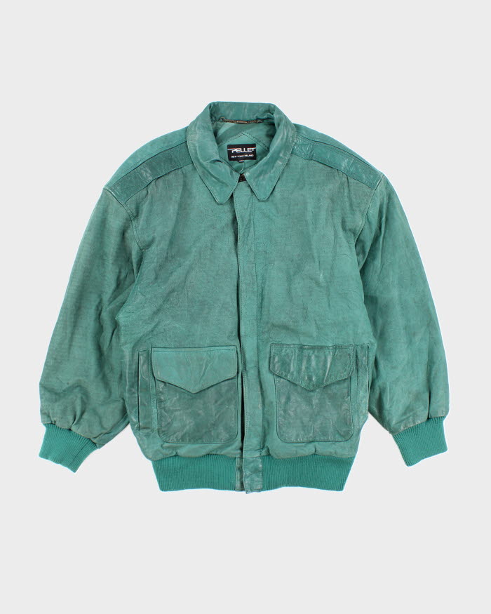 Vintage Pelle Green Leather Jacket - M