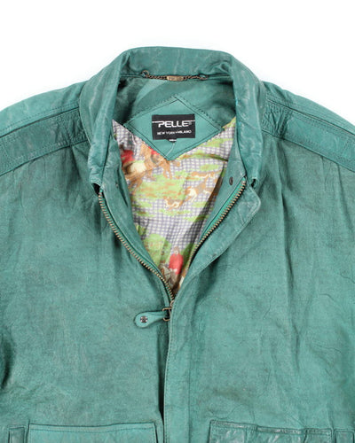 Vintage Pelle Green Leather Jacket - M