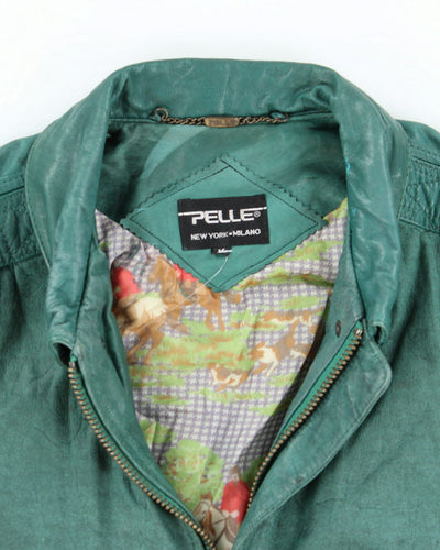 Vintage Pelle Green Leather Jacket - M