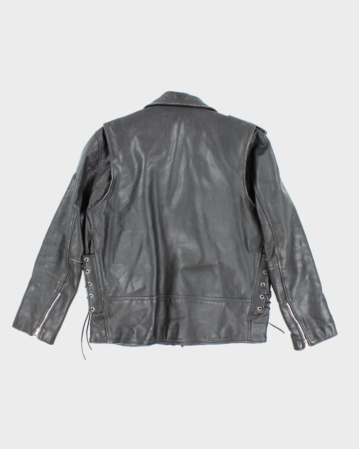 Vintage Leather Biker Jacket - XXL