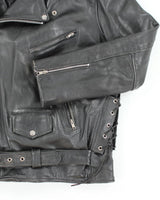 Vintage Leather Biker Jacket - XXL