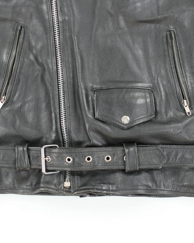 Vintage Leather Biker Jacket - XXL