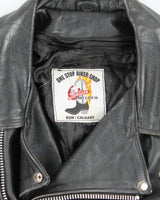 Vintage Leather Biker Jacket - XXL