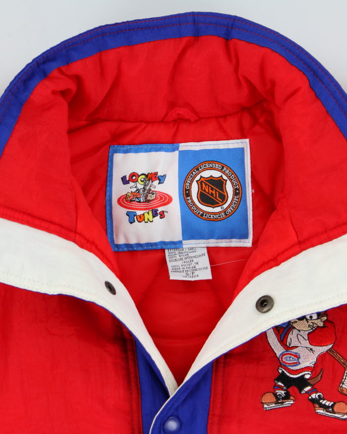 Vintage 90's NHL x Looney Tunes Quilted Sports Jacket - S