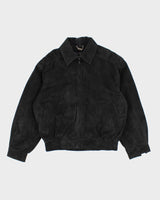 Vintage Danier Black Suede Leather Jacket - XS