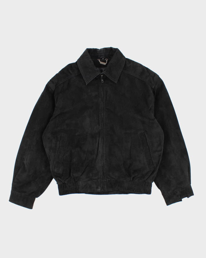 Vintage Danier Black Suede Leather Jacket - XS