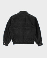 Vintage Danier Black Suede Leather Jacket - XS