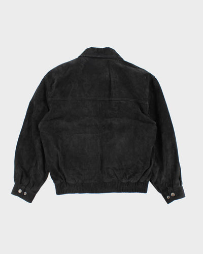 Vintage Danier Black Suede Leather Jacket - XS