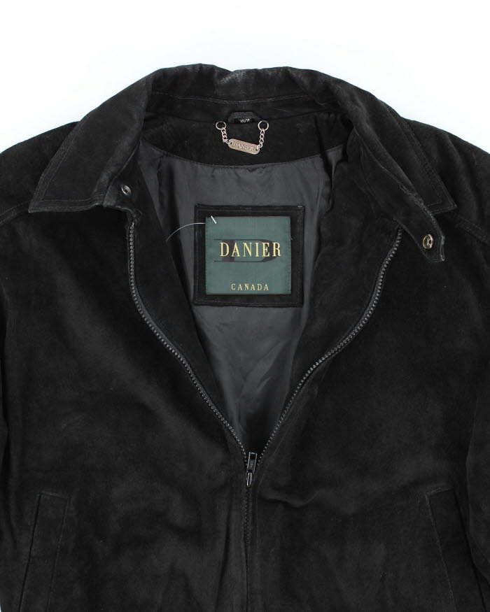 Vintage Danier Black Suede Leather Jacket - XS