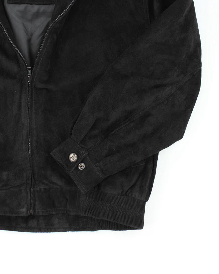 Vintage Danier Black Suede Leather Jacket - XS