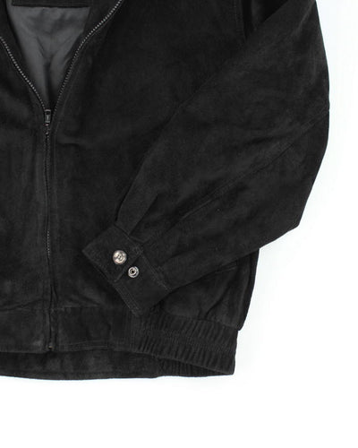 Vintage Danier Black Suede Leather Jacket - XS