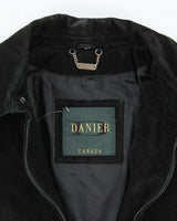 Vintage Danier Black Suede Leather Jacket - XS