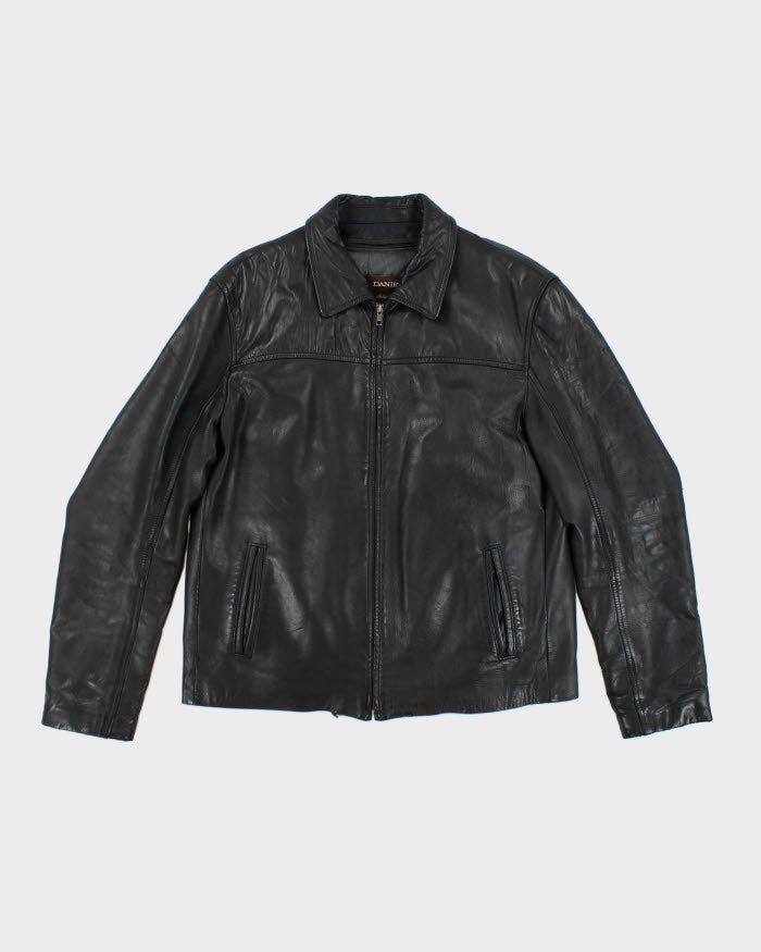 Vintage Danier Black Leather Jacket - L