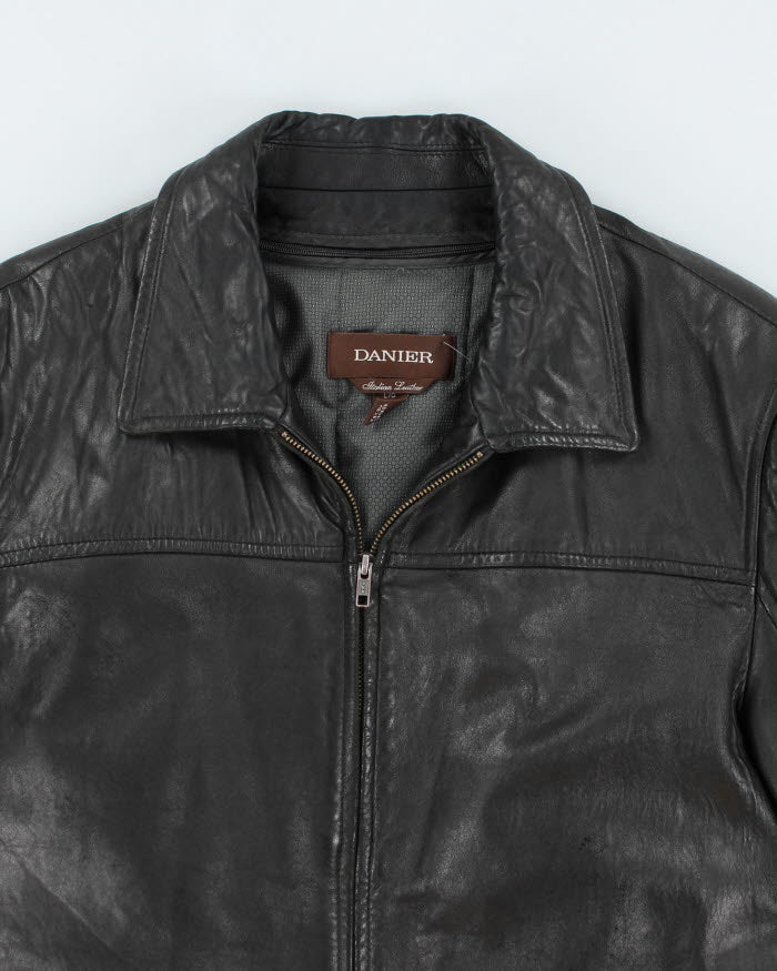Vintage Danier Black Leather Jacket - L