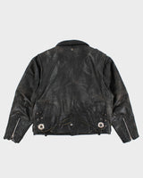 Vintage 90's Heavyweight Leather Biker Jacket - L