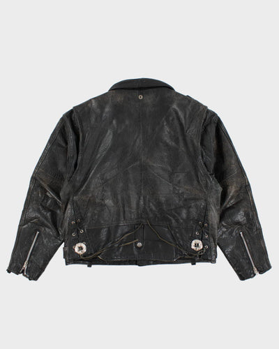 Vintage 90's Heavyweight Leather Biker Jacket - L