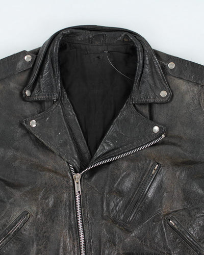 Vintage 90's Heavyweight Leather Biker Jacket - L