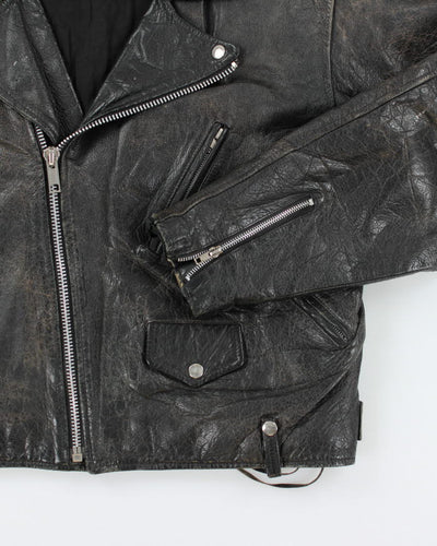 Vintage 90's Heavyweight Leather Biker Jacket - L