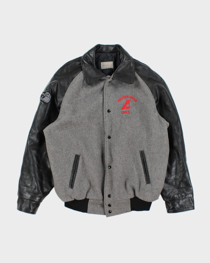 Vintage 90's Journeyman Embroidered Varsity Jacket - L