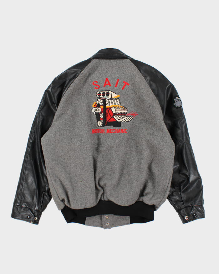 Vintage 90's Journeyman Embroidered Varsity Jacket - L