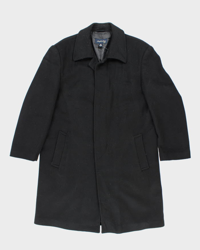 Joseph & Feiss Gold Black Wool Overcoat - L