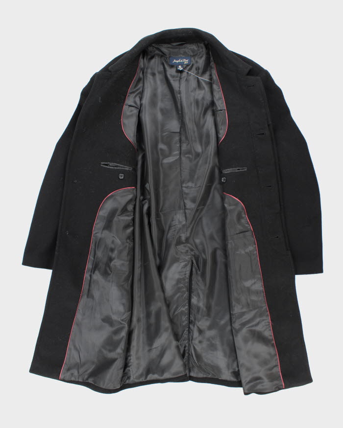 Joseph & Feiss Gold Black Wool Overcoat - L