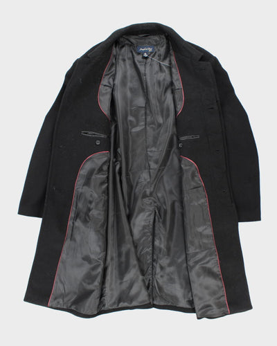 Joseph & Feiss Gold Black Wool Overcoat - L