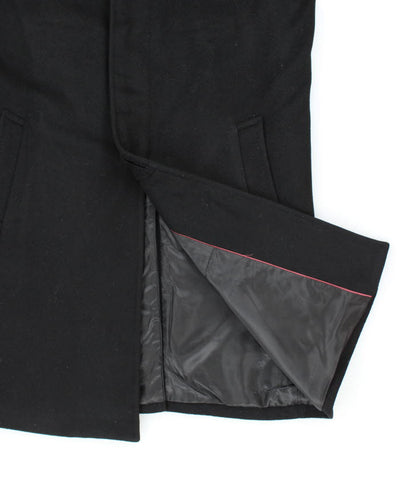 Joseph & Feiss Gold Black Wool Overcoat - L