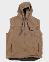 Vintage 90's Carhartt Heavyweight Quilted Hooded Gilet - L