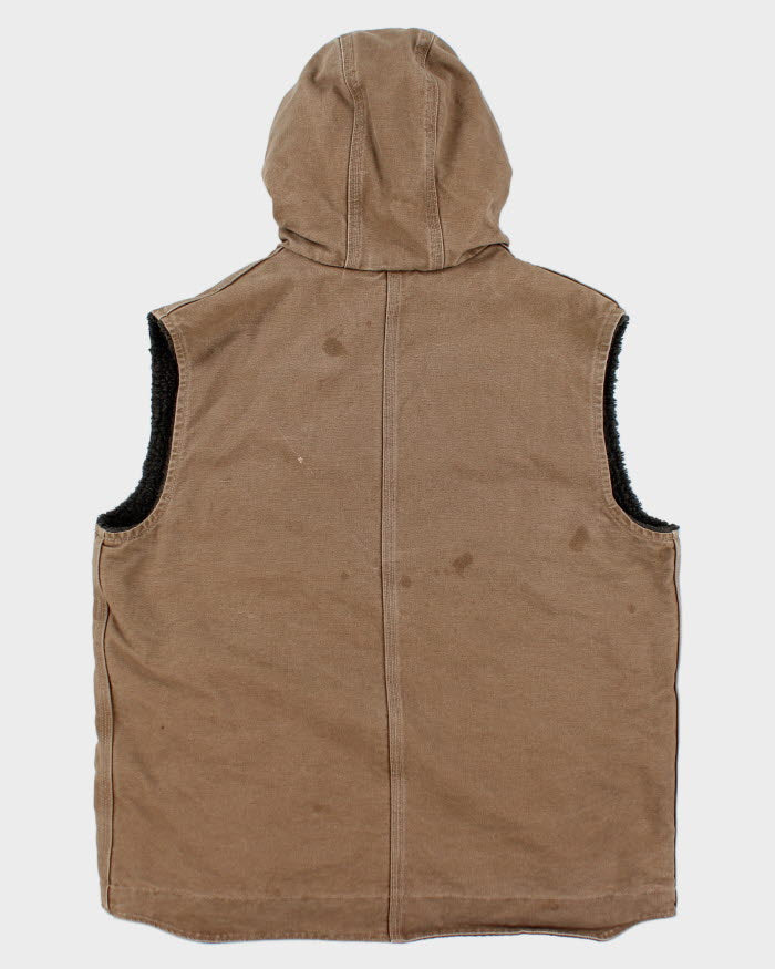 Vintage 90's Carhartt Heavyweight Quilted Hooded Gilet - L