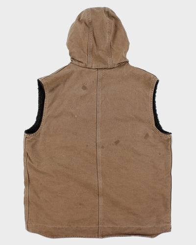 Vintage 90's Carhartt Heavyweight Quilted Hooded Gilet - L