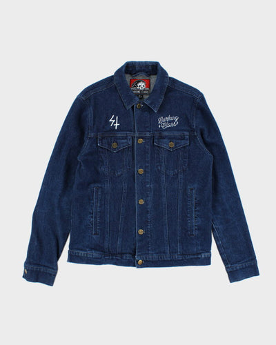 Vintage 2000's Lurking Class Embroidered Dark Wash Denim Jacket - S