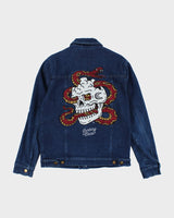 Vintage 2000's Lurking Class Embroidered Dark Wash Denim Jacket - S