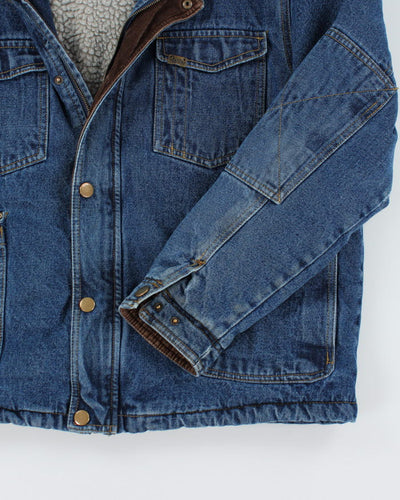 Vintage 90's Wrangler Heavyweight Sherpa Lined Denim Jacket - XL