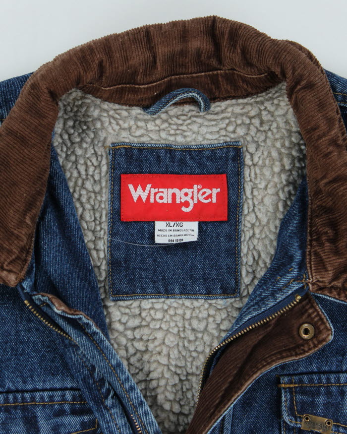 Vintage 90's Wrangler Heavyweight Sherpa Lined Denim Jacket - XL