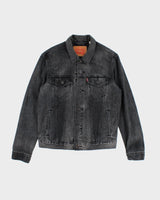 Vintage Levi's Dark Grey Stone Wash Denim Jacket - M