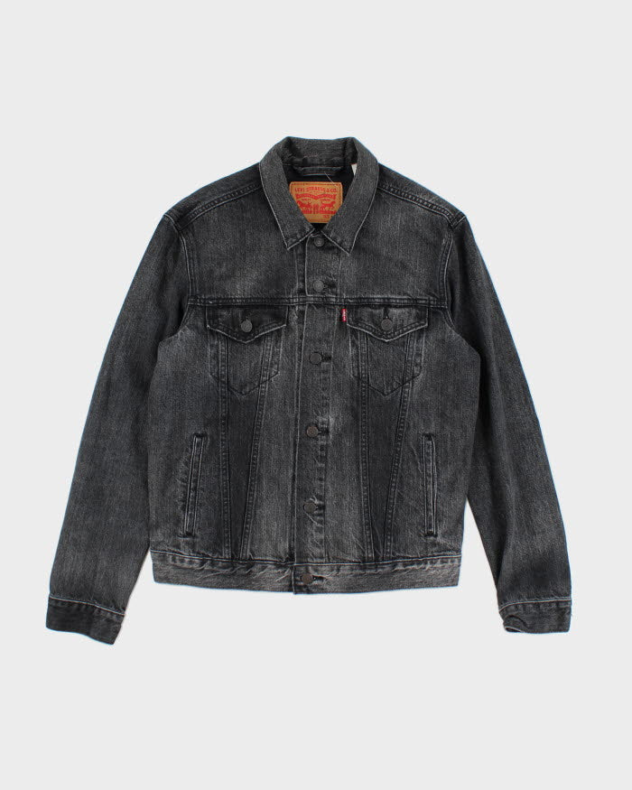 Vintage Levi's Dark Grey Stone Wash Denim Jacket - M