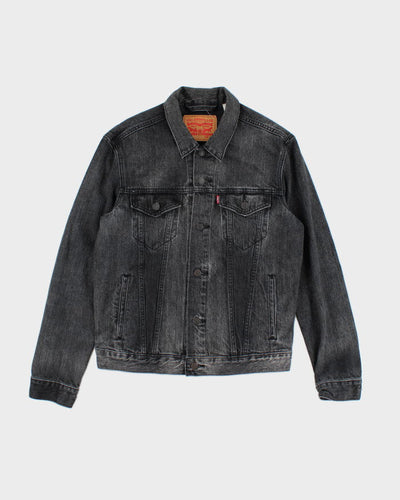 Vintage Levi's Dark Grey Stone Wash Denim Jacket - M