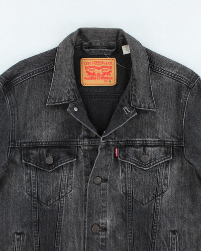Vintage Levi's Dark Grey Stone Wash Denim Jacket - M