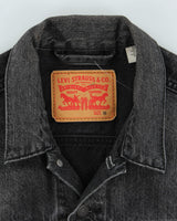 Vintage Levi's Dark Grey Stone Wash Denim Jacket - M