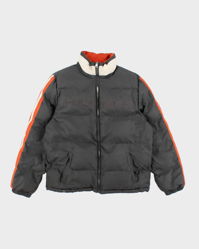 Vintage Tommy Hilfiger Reversible Centre Logo Puffer Jacket - M