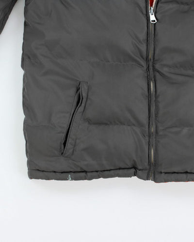 Vintage Tommy Hilfiger Reversible Centre Logo Puffer Jacket - M